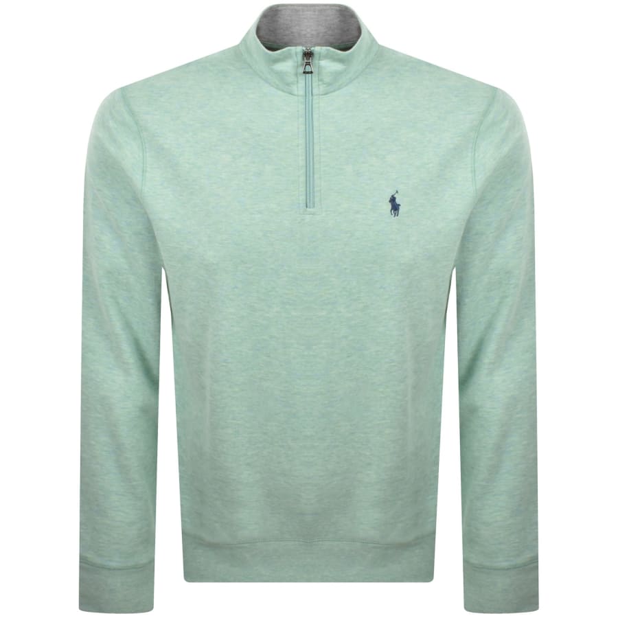 Ralph Lauren Quarter Zip Sweatshirt Green | Mainline Menswear us